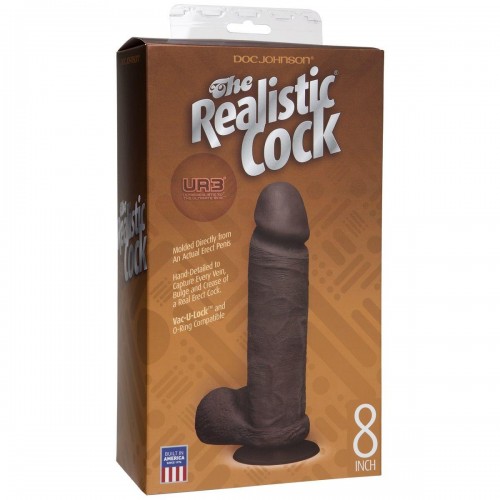 Фото товара: Темнокожий фаллоимитатор The Realistic Cock ULTRASKYN - 20,57 см., код товара: 0276-04-BX/Арт.1277, номер 1