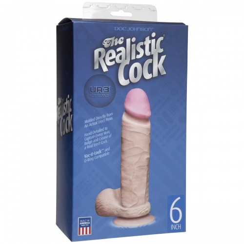 Фото товара: Реалистичный фаллоимитатор The Realistic Cock ULTRASKYN 6” на присоске - 17,3 см., код товара: 0276-01-BX/Арт.1539, номер 1