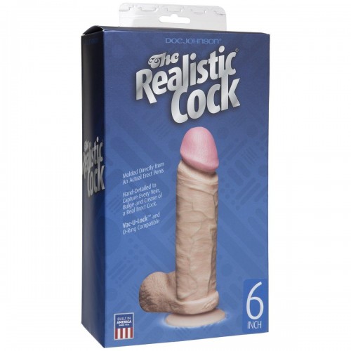 Фото товара: Фаллоимитатор на присоске The Realistic Cock 6” with Removable Vac-U-Lock Suction Cup - 17,3 см., код товара: 0271-01-BX/Арт.329, номер 2