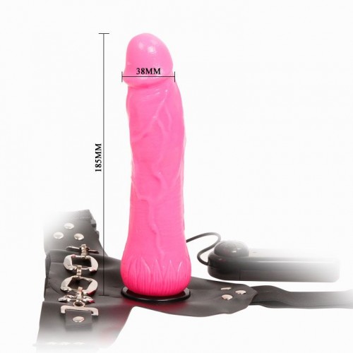 Фото товара: Женский розовый страпон с вибрацией - 18,5 см., код товара: BW-022028-0101/Арт.3699, номер 5