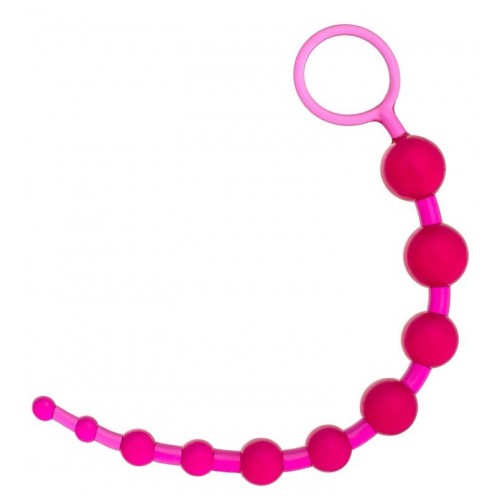 Купить Розовая анальная цепочка из 10 шариков - 30 см. код товара: 881302-3/Арт.4801. Секс-шоп в СПб - EROTICOASIS | Интим товары для взрослых 