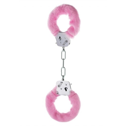 Фото товара: Розовые меховые наручники с ключами, код товара: 3006009501/Арт.4769, номер 1