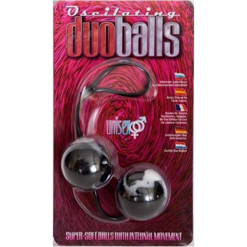 Купить Чёрно-белые вагинальные шарики Duoballs код товара: 2K839MBLK BCD GP/Арт.4925. Секс-шоп в СПб - EROTICOASIS | Интим товары для взрослых 