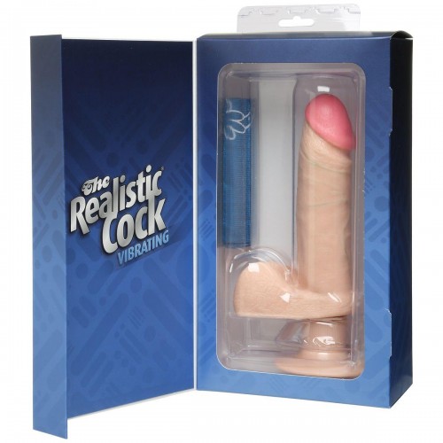 Фото товара: Вибромассажер-реалистик телесного цвета на присоске The Realistic Cock Vibrating 6” - 21,6 см., код товара: 1156-01-BX/Арт.490, номер 1