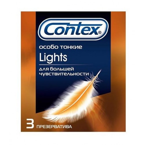Купить Особо тонкие презервативы Contex Lights - 3 шт. код товара: Contex Light №3/Арт.5458. Секс-шоп в СПб - EROTICOASIS | Интим товары для взрослых 