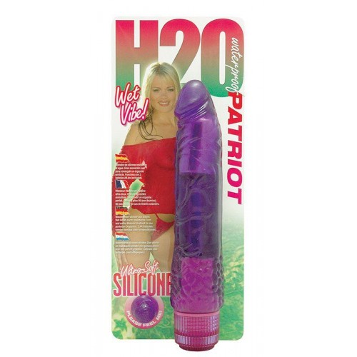 Фото товара: Водонепроницаемый фиолетовый вибромассажер H2O PATRIOT WATERPROOF VIBRATOR - 19 см., код товара: 2K792PU-BCD/Арт.6869, номер 1