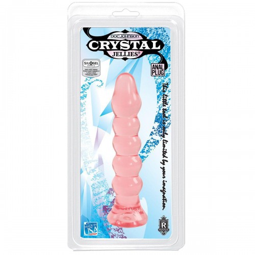 Фото товара: Анальная елочка из розового геля Crystal Jellies Anal Plug Bumps - 15,2 см., код товара: 7005-02-CD/Арт.10707, номер 1