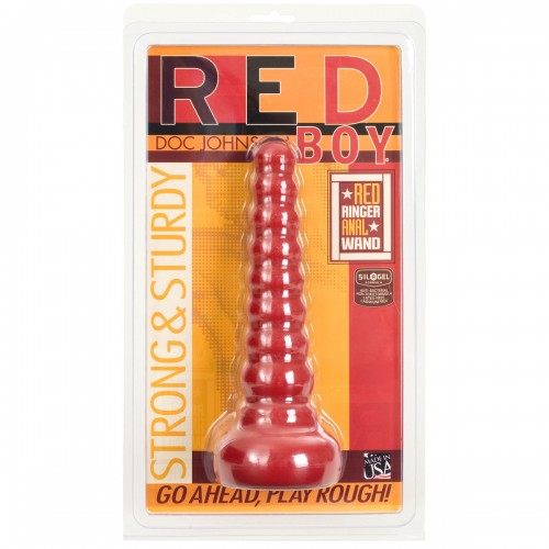 Фото товара: Ребристая анальная втулка Red Boy Anal Wand Butt Plug - 21,3 см., код товара: 0901-07-CD/Арт.11082, номер 1