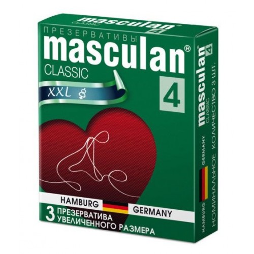 Купить Презервативы Masculan Classic 4 XXL увеличенного размера - 3 шт. код товара: Masculan Classic 4 XXL №3/Арт.16052. Секс-шоп в СПб - EROTICOASIS | Интим товары для взрослых 