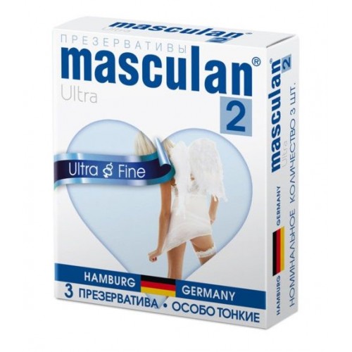 Купить Ультратонкие презервативы Masculan Ultra 2 Fine с обильной смазкой - 3 шт. код товара: Masculan Ultra 2 Fine №3/Арт.16059. Секс-шоп в СПб - EROTICOASIS | Интим товары для взрослых 