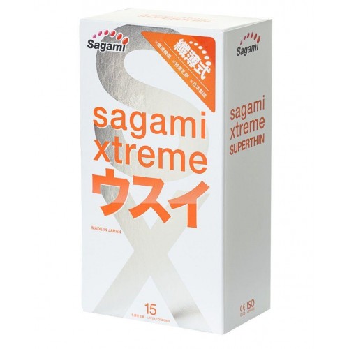 Купить Ультратонкие презервативы Sagami Xtreme Superthin - 15 шт. код товара: Sagami Xtreme Superthin №15/Арт.18578. Секс-шоп в СПб - EROTICOASIS | Интим товары для взрослых 