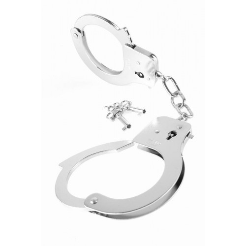 Купить Металлические серебристые наручники Designer Metal Handcuffs код товара: PD3801-26/Арт.28147. Секс-шоп в СПб - EROTICOASIS | Интим товары для взрослых 
