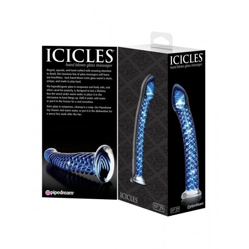 Фото товара: Стеклянный анальный стимулятор Icicles №29 - 19,7 см., код товара: PD2929-00/Арт.28335, номер 3