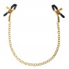 Купить Чёрные с золотом зажимы на соски Gold Chain Nipple Clamps код товара: PD3977-27/Арт.30756. Секс-шоп СПб - EROTICOASIS | Интим интернет-магазин для взрослых 