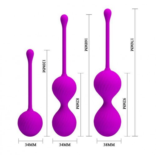 Фото товара: Набор лиловых вагинальных шариков Kegel Ball, код товара: BI-014505/Арт.127460, номер 3