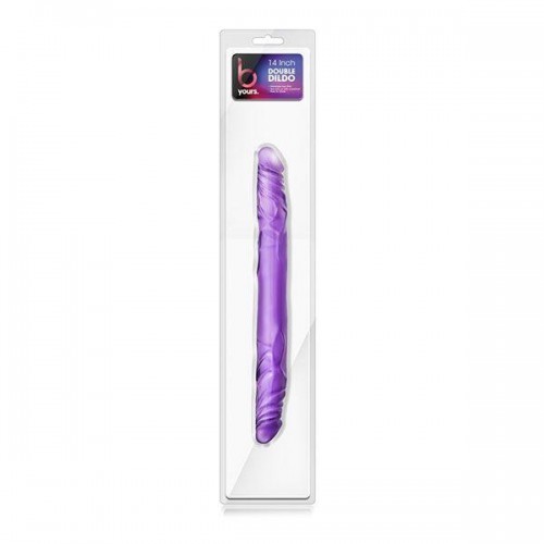 Фото товара: Фиолетовый двусторонний фаллоимитатор 14 Inch Double Dildo - 35 см., код товара: BL-29751/Арт.129182, номер 1