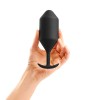Фото товара: Чёрная пробка для ношения B-vibe Snug Plug 5 - 14 см., код товара: BV-013-BLK/Арт.132167, номер 2