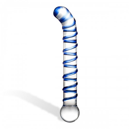 Купить Изогнутый стеклянный фаллос G-Spot Glass Dildo - 17 см. код товара: GLAS-144/Арт.132594. Секс-шоп в СПб - EROTICOASIS | Интим товары для взрослых 