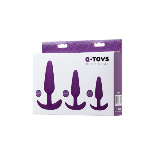 Фото товара: Набор из 3 фиолетовых анальных втулок A-toys, код товара: 761311/Арт.134643, номер 8