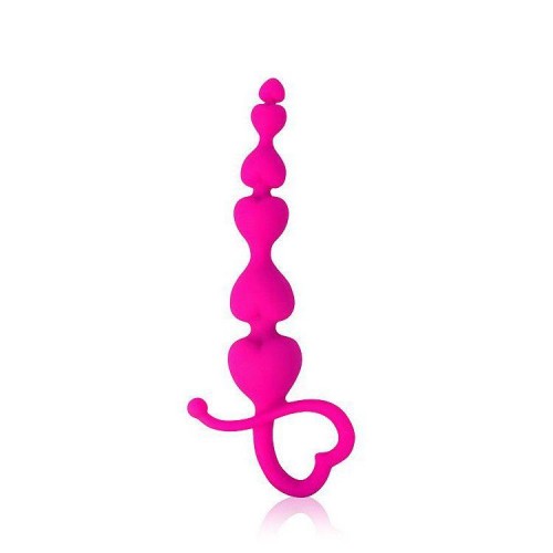 Купить Розовая анальная цепочка Cosmo с петелькой - 14,5 см. код товара: CSM-23013/Арт.135789. Секс-шоп в СПб - EROTICOASIS | Интим товары для взрослых 