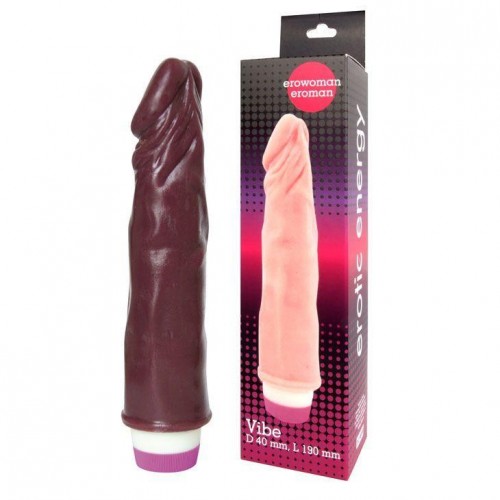 Фото товара: Вибратор Realistic Cock Vibe коричневого цвета - 21 см., код товара: EE-10048 brown/Арт.135979, номер 1