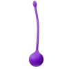 Купить Фиолетовый металлический шарик с хвостиком в силиконовой оболочке код товара: EK-1701 фиолетовый/Арт.136300. Секс-шоп в СПб - EROTICOASIS | Интим товары для взрослых 