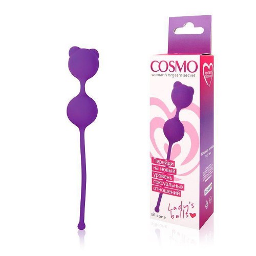 Фото товара: Фиолетовые вагинальные шарики с ушками Cosmo, код товара: CSM-23009-5/Арт.136333, номер 1