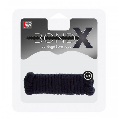 Фото товара: Чёрная веревка для связывания BONDX LOVE ROPE - 5 м., код товара: 20858/Арт.137510, номер 1