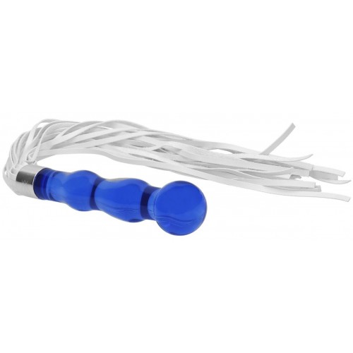Фото товара: Синий анальный стимулятор-плеть Whipster с белыми хвостами, код товара: CHR019BLU / Арт.138251, номер 2