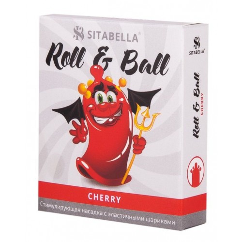 Купить Стимулирующий презерватив-насадка Roll & Ball Cherry код товара: 1425/Арт.139400. Секс-шоп СПб - EROTICOASIS | Интим интернет-магазин для взрослых 