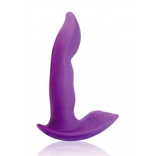 Купить Фиолетовый силиконовый вибромассажер  Cosmo - 9,5 см. код товара: CSM-23045/Арт.139506. Онлайн секс-шоп в СПб - EroticOasis 