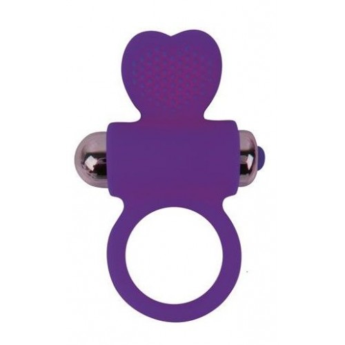 Купить Фиолетовое эрекционное виброкольцо с сердечком код товара: ST-40133-5 / Арт.139715. Секс-шоп в СПб - EROTICOASIS | Интим товары для взрослых 