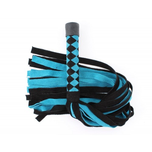 Фото товара: Черно-голубая замшевая плеть с ромбами на ручке - 60 см., код товара: 54046ars/Арт.140441, номер 2