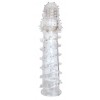Купить Закрытая прозрачная рельефная насадка с шипиками Crystal sleeve - 13,5 см. код товара: EE-10094/Арт.140702. Секс-шоп в СПб - EROTICOASIS | Интим товары для взрослых 