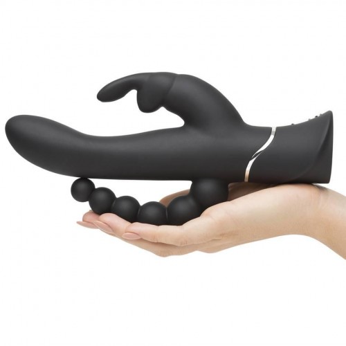 Фото товара: Черный перезаряжаемый вибратор Triple Curve Rechargeable Rabbit Vibrator - 25,4 см., код товара: 71506/Арт.145063, номер 2