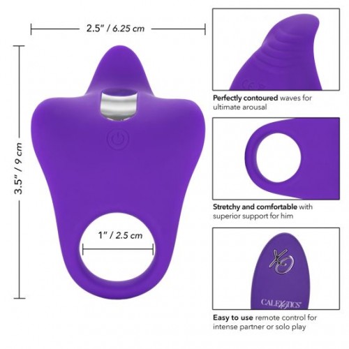 Фото товара: Фиолетовое перезаряжаемое эрекционное кольцо Silicone Remote Orgasm Ring, код товара: SE-0077-75-3 / Арт.149697, номер 1