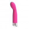 Купить Розовый вибромассажер John с загнутым кончиком - 14,6 см. код товара: BI-014676-1/Арт.150306. Онлайн секс-шоп в СПб - EroticOasis 