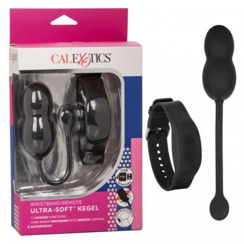 Фото товара: Черные вагинальные виброшарики с браслетом-пультом Wristband Remote Ultra-Soft Kegel System, код товара: SE-0077-27-3/Арт.151276, номер 1