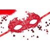 Купить Красная ажурная текстильная маска  Андреа код товара: EE-20363-3/Арт.153302. Секс-шоп в СПб - EROTICOASIS | Интим товары для взрослых 