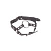 Фото товара: Кляп-кольцо на чёрных кожаных ремешках с застёжкой, код товара: 3008-1/Арт.157274, номер 1