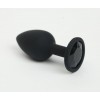 Фото товара: Черная анальная пробка с черным стразом - 7,6 см., код товара: 47509/Арт.160996, номер 1