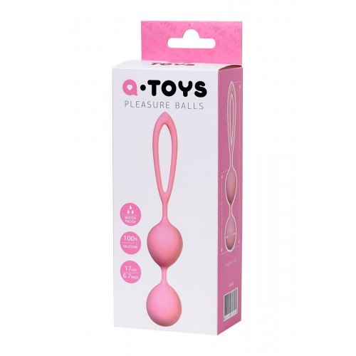Фото товара: Розовые силиконовые вагинальные шарики с ограничителем-петелькой, код товара: 764012/Арт.164021, номер 3