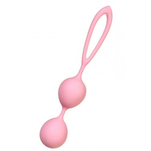 Купить Розовые силиконовые вагинальные шарики с ограничителем-петелькой код товара: 764012/Арт.164021. Секс-шоп в СПб - EROTICOASIS | Интим товары для взрослых 