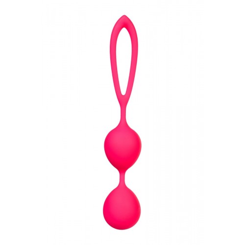 Фото товара: Ярко-розовые вагинальные шарики с петелькой, код товара: 764015/Арт.164023, номер 1