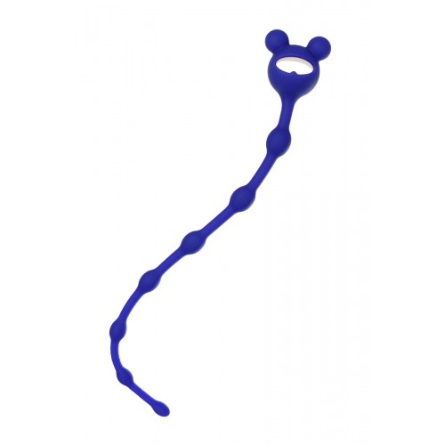 Фото товара: Синяя силиконовая анальная цепочка Froggy - 27,4 см., код товара: 356004/Арт.164138, номер 1