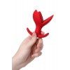 Фото товара: Красная силиконовая расширяющая анальная пробка Flower - 9 см., код товара: 357008/Арт.164413, номер 4