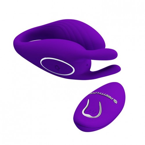 Фото товара: Фиолетовый U-образный вибратор для пар Bill с пультом ДУ, код товара: BI-014700W/Арт.165025, номер 4