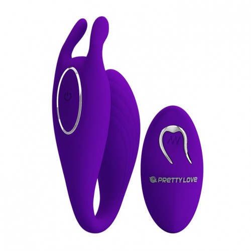 Купить Фиолетовый U-образный вибратор для пар Bill с пультом ДУ код товара: BI-014700W/Арт.165025. Секс-шоп в СПб - EROTICOASIS | Интим товары для взрослых 