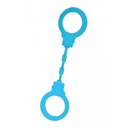 Фото товара: Голубые силиконовые наручники A-Toys без ключа, код товара: 766001 / Арт.165278, номер 1