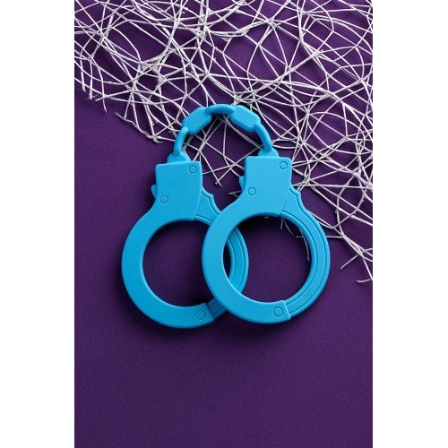 Фото товара: Голубые силиконовые наручники A-Toys без ключа, код товара: 766001 / Арт.165278, номер 6